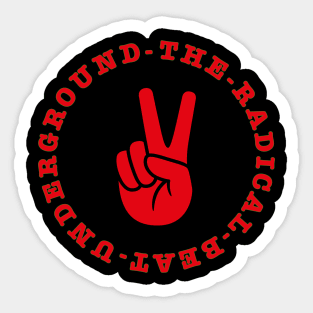 THE RADICAL BEAT UNDERGROUND Red Logo Sticker